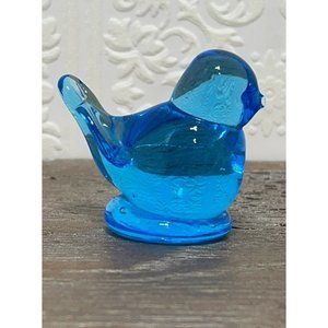Blue Bird Figurine Signed Ron Ray 1988 Vintage Art Glass Bluebird - Tiny
